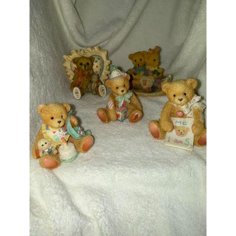 Lot of 5: 3 Cherished Teddies w/ Boxes & Paperwork + 2 Avery Bears